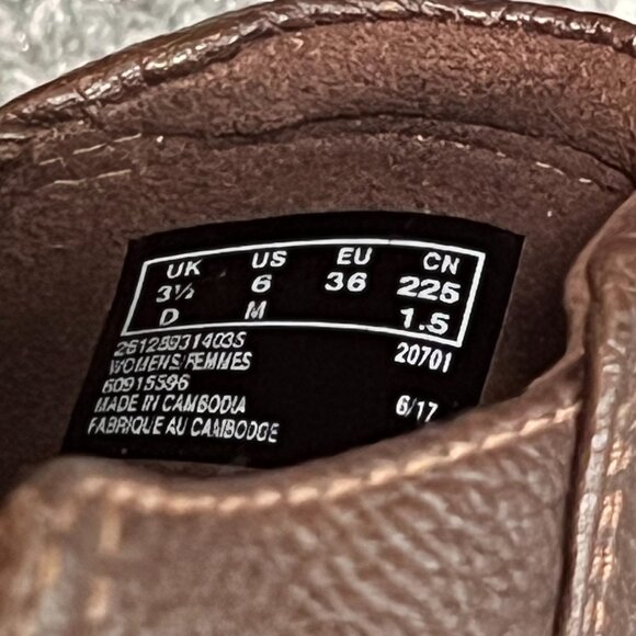 Clarks Cheyn Madi‎ Flats Brown Leather Women Size 6 - Picture 6 of 14